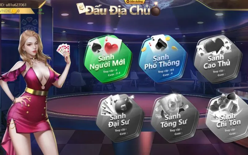 Phòng chơi Game bài tấn hấp dẫn